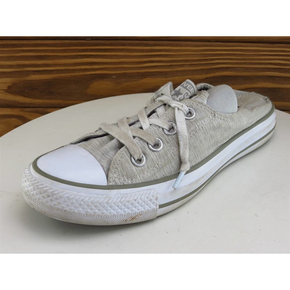 Converse Size‎ 7 Sneaker Gray Fabric Medium All Star Lace Up Women